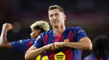 هدف برشلونة الأول ليفاندوفسكي في مواجهة مايوركا